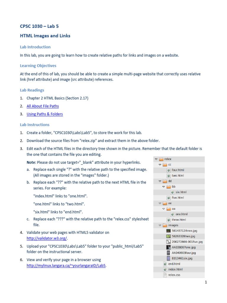 1030 Lab5 Links | PDF
