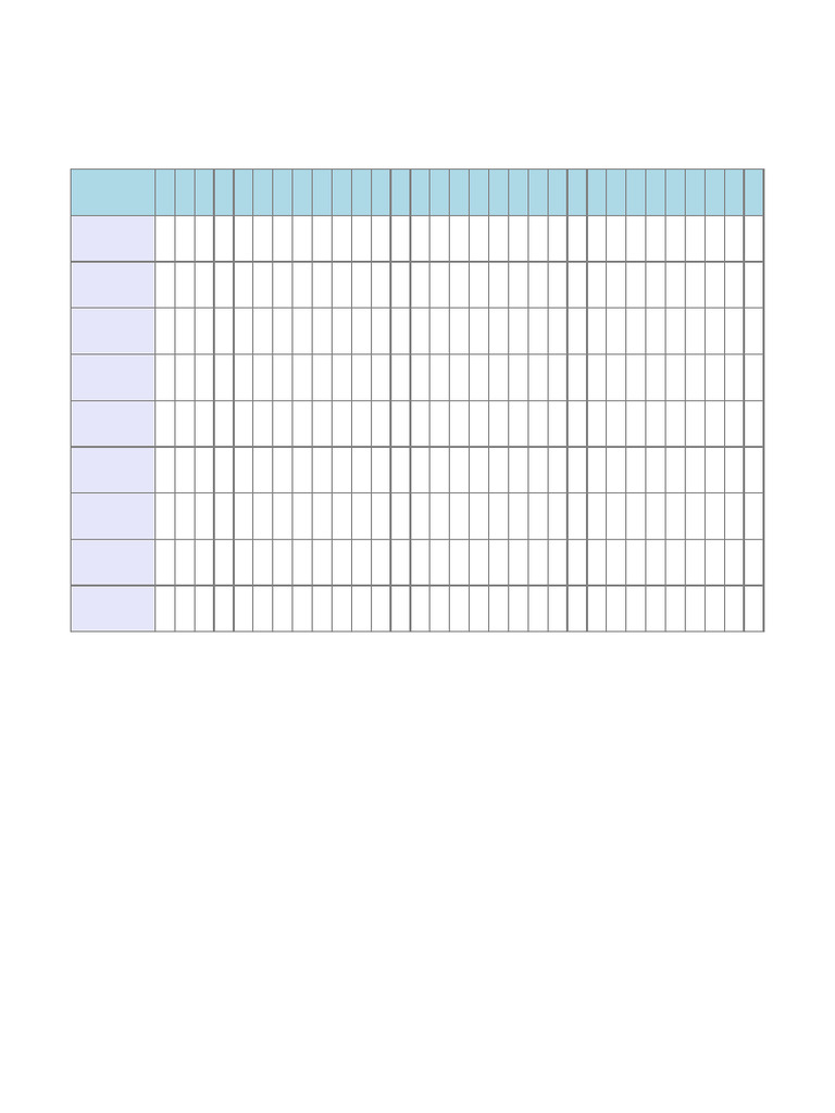Monthly Study Hours Tracker Blank-1 | PDF