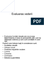 Evaluarea Vederii