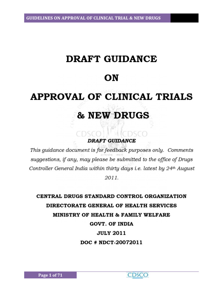 Clinical Trial & New Drug Approval Guidelines | PDF | Phases Of ...