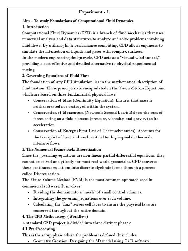 CFD Analysis of Fluid Dynamics Experiments | PDF | Computational Fluid ...