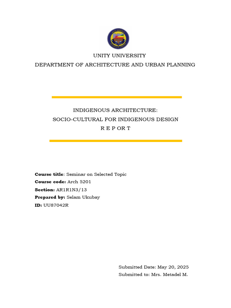 Indigenous Architecture: Sustainable Design Solutions | PDF ...
