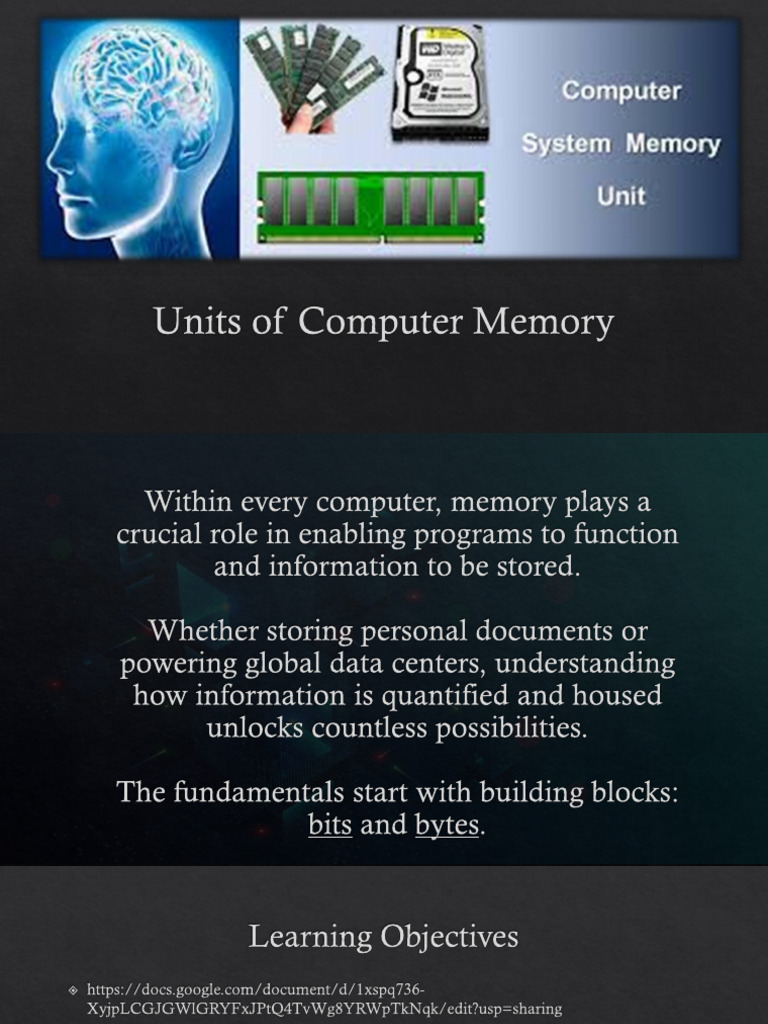 Understanding Computer Memory Units | PDF | Byte | Bit