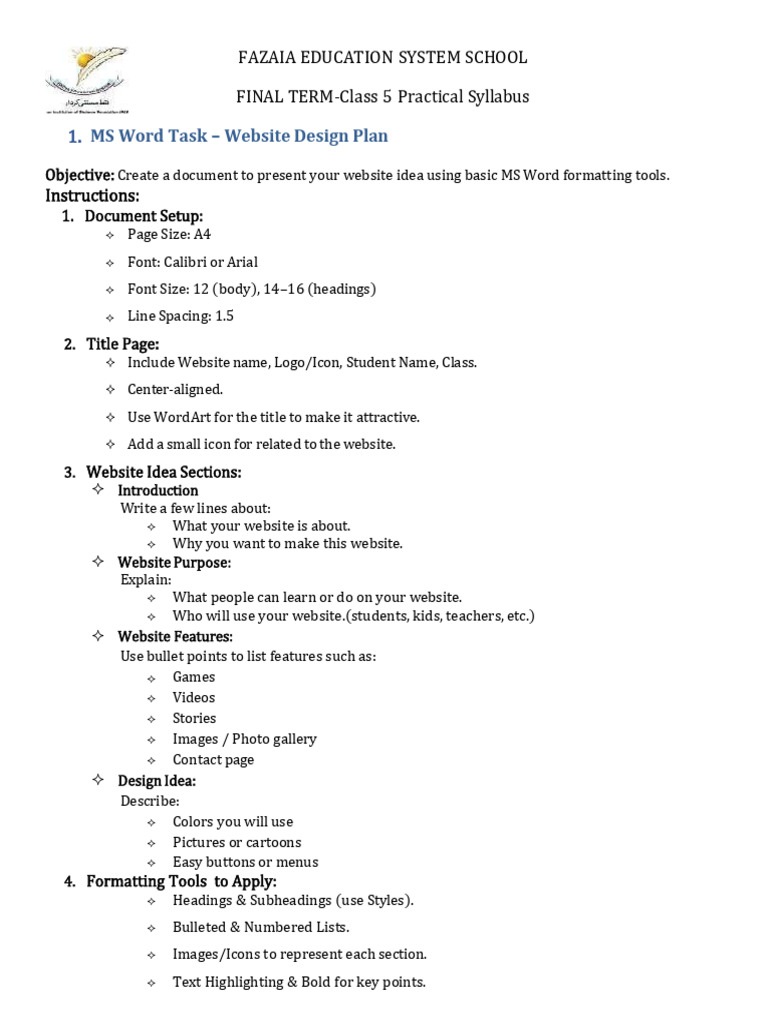 Class 5 Practical Syllabus Guide | PDF | Websites | Scratch ...