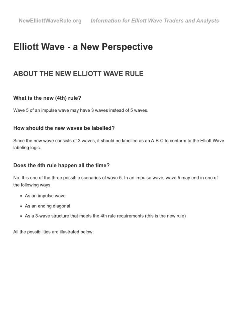 Elliot Wave Rule | PDF