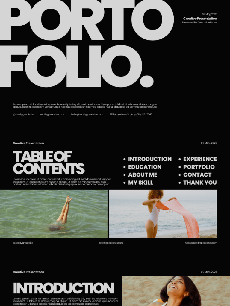 Creative Portfolio by Greta Mae Evans | PDF