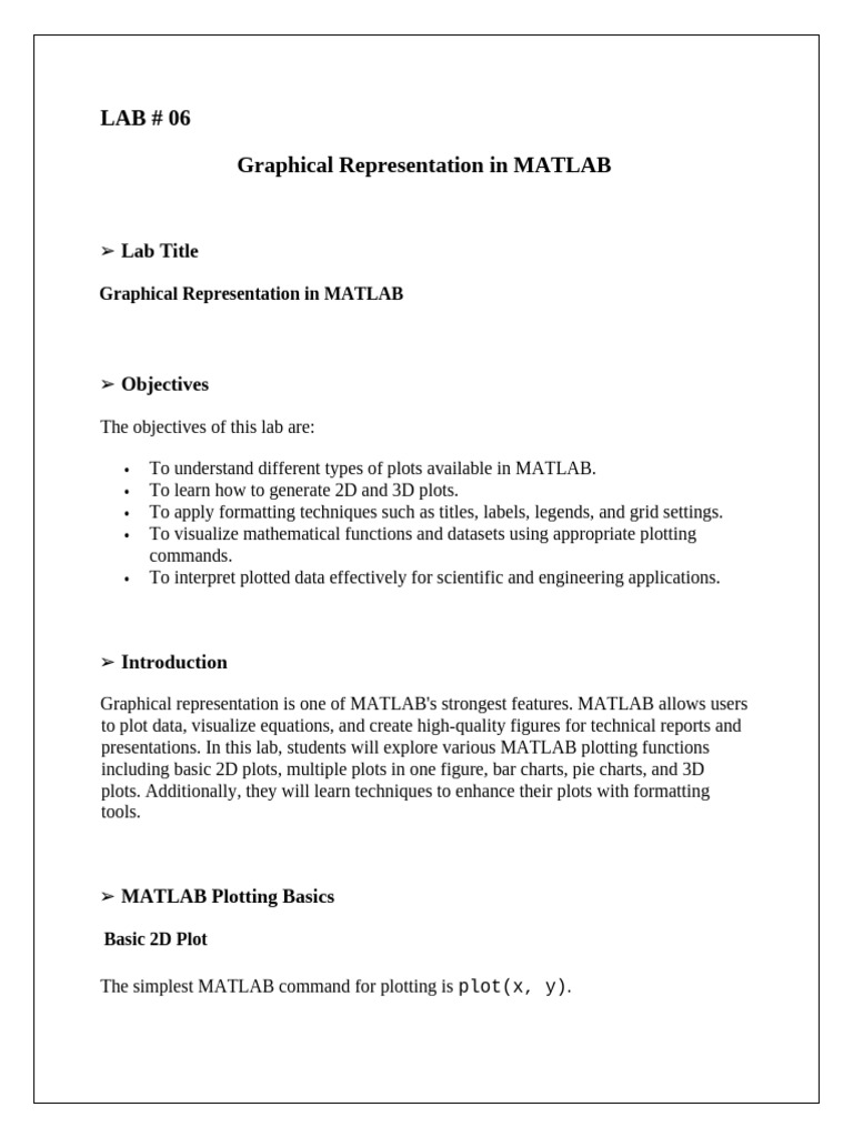 Workshop 6 by Usman Khan | PDF | Matlab | Chart