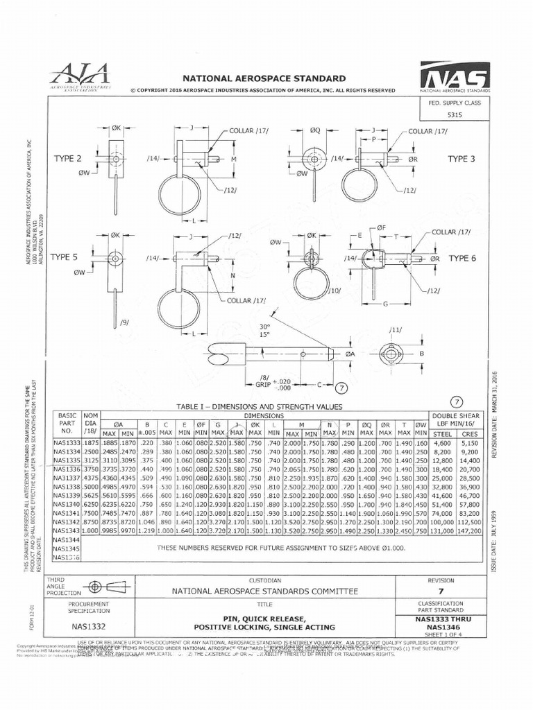 National Aerospace Standard NAS1333 | PDF | Steel | Building Materials