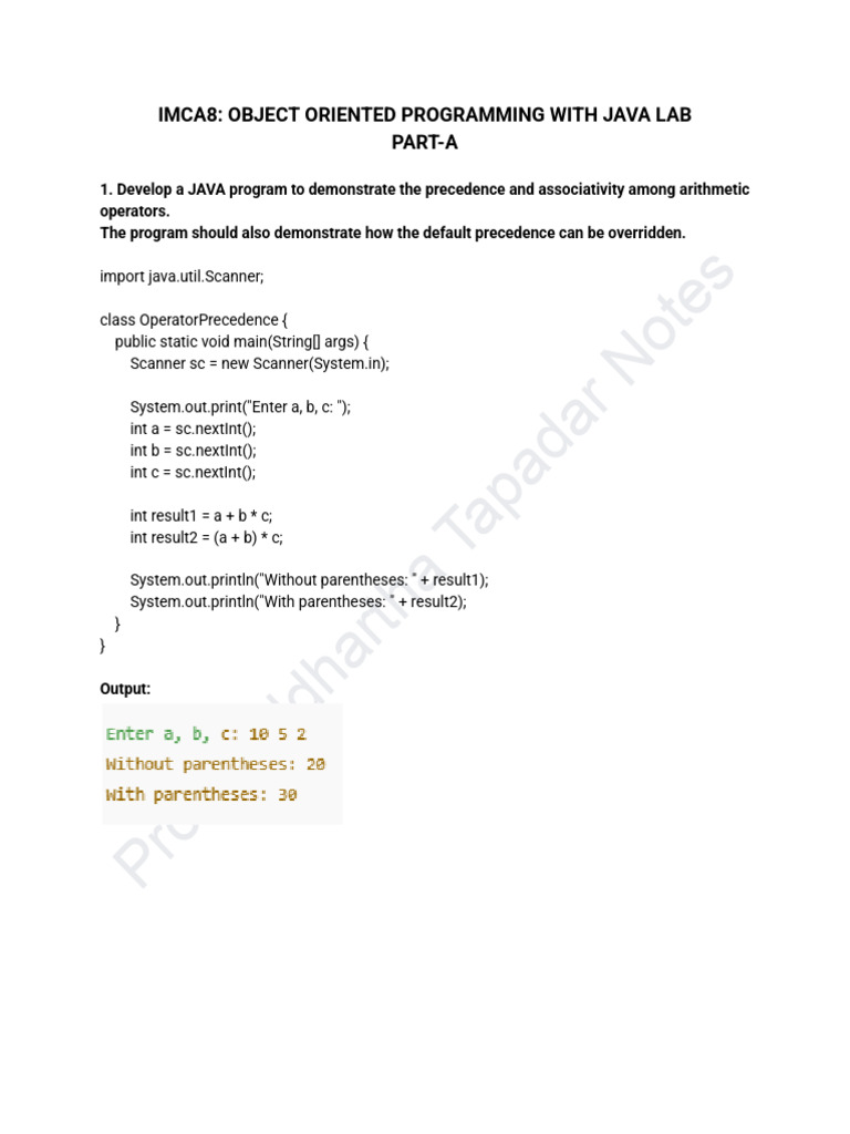 Java Programming Lab Exercises | PDF