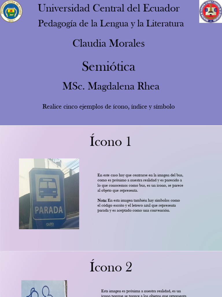Ejemplos de íconos, índices y símbolos | PDF