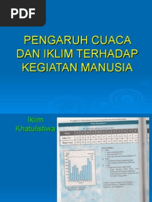 Pengaruh Cuaca Dan Iklim Terhadap Kegiatan Manusia Pdf
