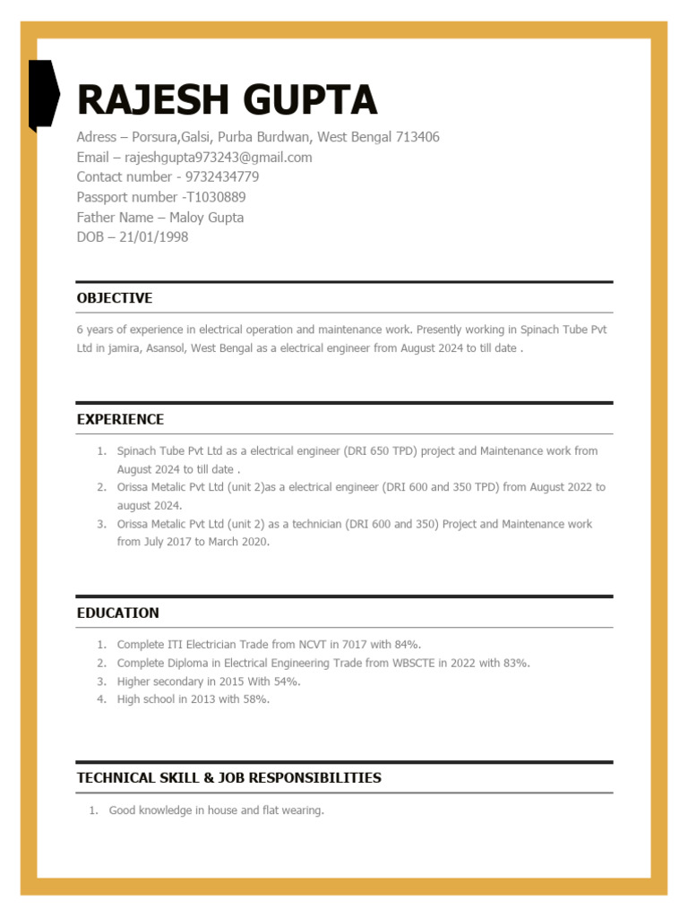 Rajesh Gupta CV | PDF