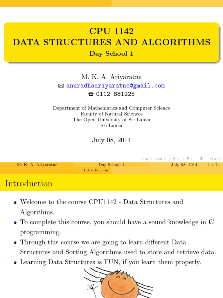 Vdocument - in Cpu 1142 Data Structures and Algorithms Data Structures ...