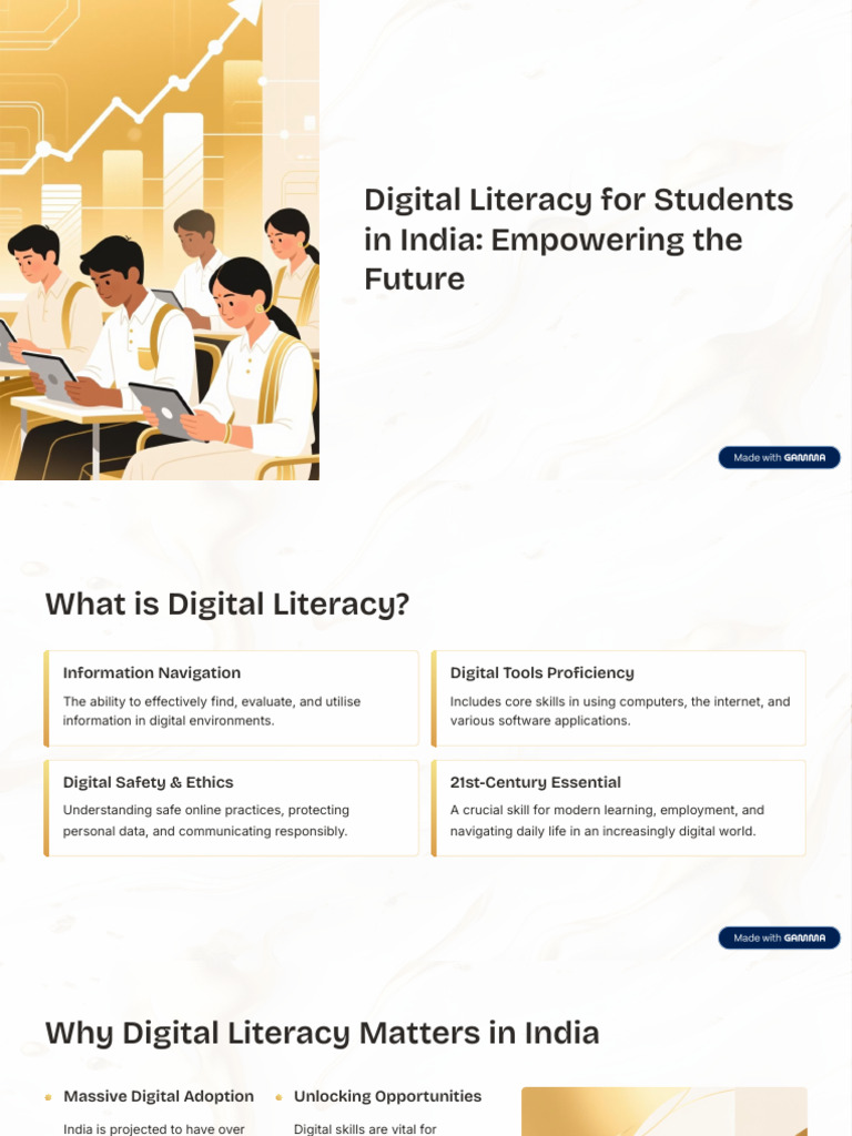 Digital Literacy For Students in India Empowering The Future | PDF ...