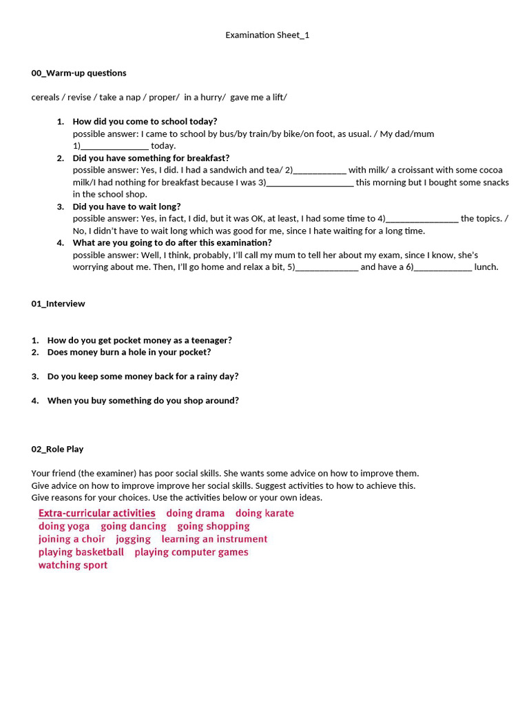 Student Examination Preparation Guide | PDF