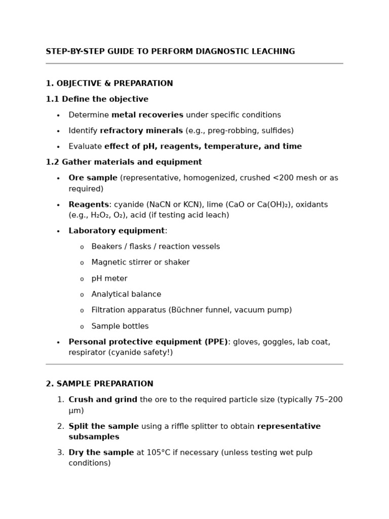 How To Diagnostic Leach Test | PDF | Physical Sciences | Chemistry