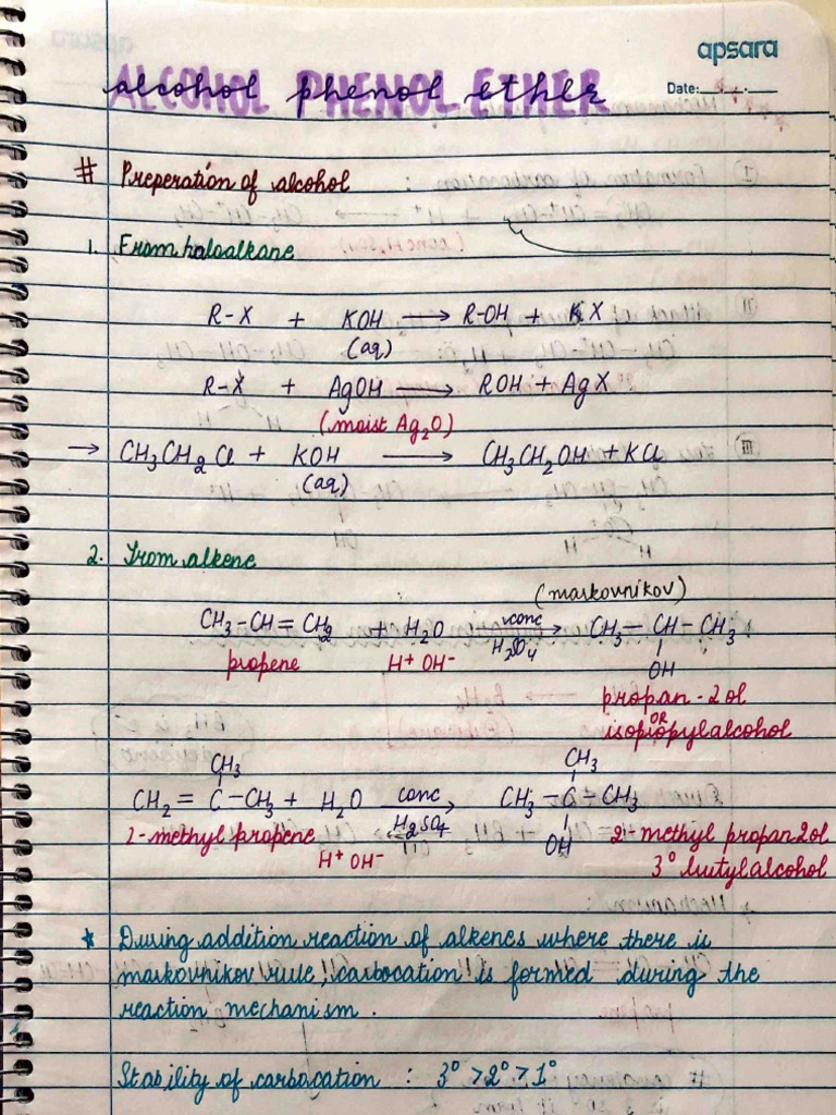 Alcohol Phenol and Ether | PDF