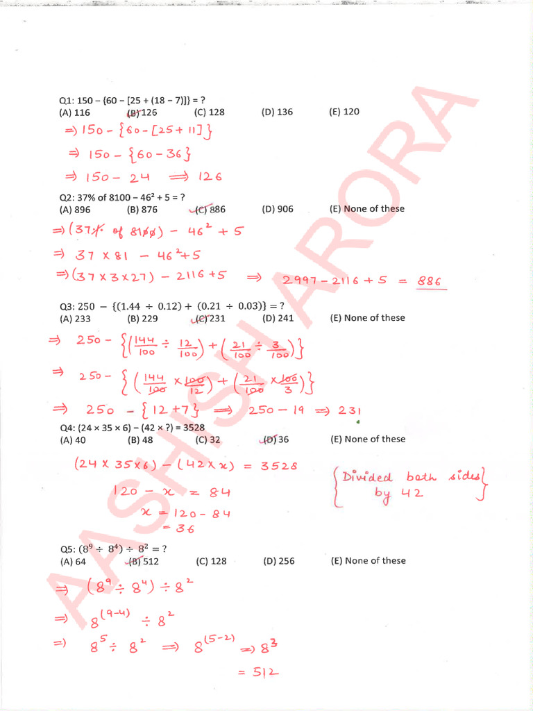 (Handwritten Classnotes) Simplification Class 05 | PDF