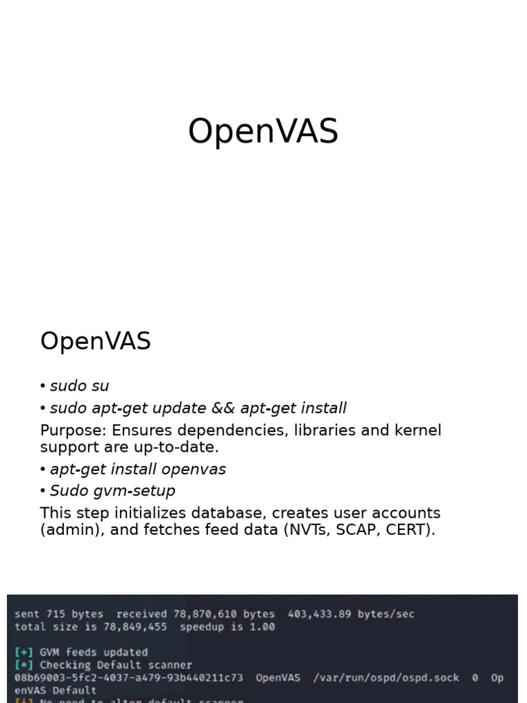 OpenVAS Installation and Setup Guide | PDF