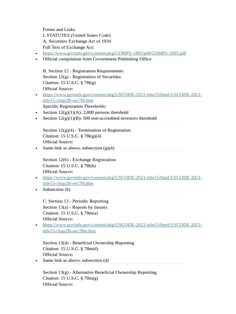Securities Registration and Reporting Guide | PDF | United States Code ...