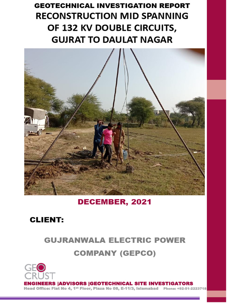 Geotech Report - Transmission Line (Gujrat To Daulat Nagar) - 06122021 ...