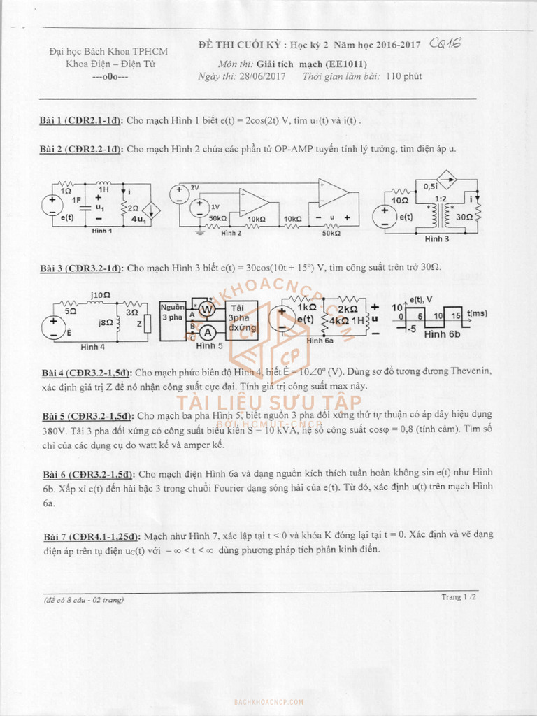 162 EE1011 GiaiTichMach K16 | PDF