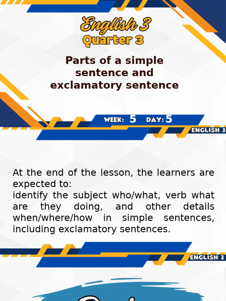 Understanding Simple and Exclamatory Sentences | PDF
