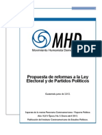 MHD - Propuesta de Reformas A La Ley Electoral y de Partidos Políticos