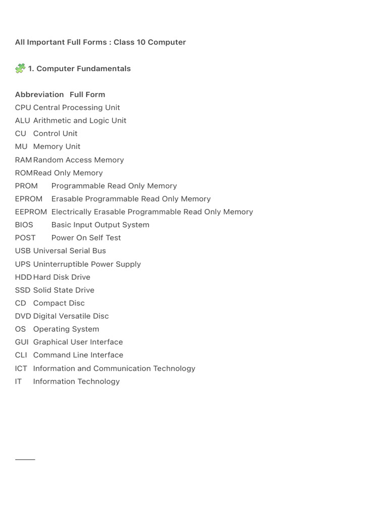 Essential Computer Abbreviations Guide | PDF | Computer Network | Databases