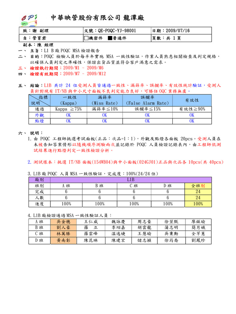 Msa GRR | PDF