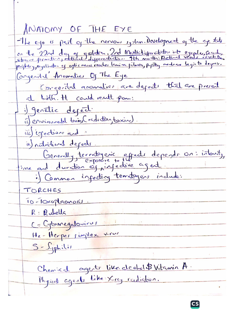 Ophthalmology Note 1-1 | PDF