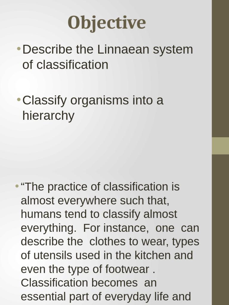Understanding Linnaean Classification System | PDF | Taxonomy (Biology ...