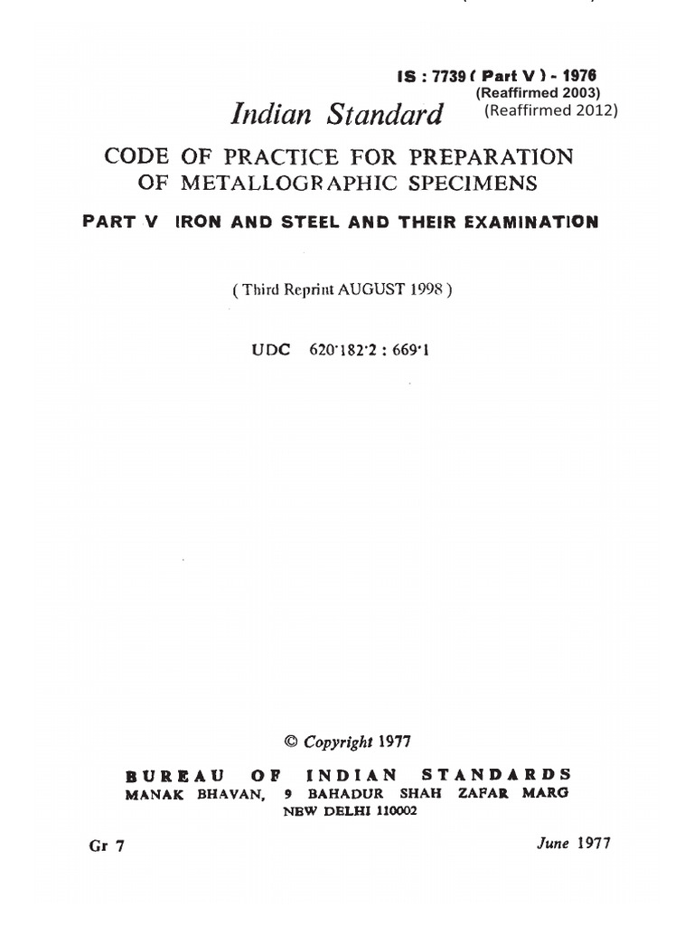 Metallographic Specimen Preparation Guide | PDF | Abrasive | Industrial ...
