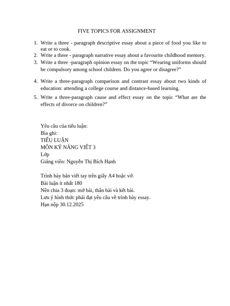 Assignments | PDF