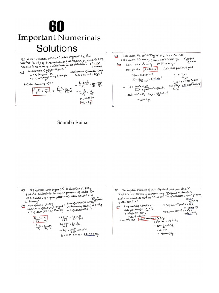 60 Important Numerical Physical Chemistry | PDF