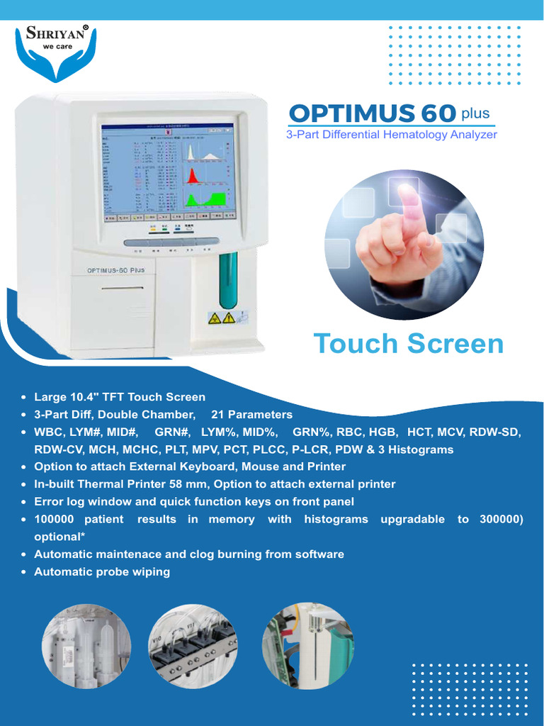 OPTIMUS 60 Hematology Analyzer Specs | PDF | Computing | Computer ...