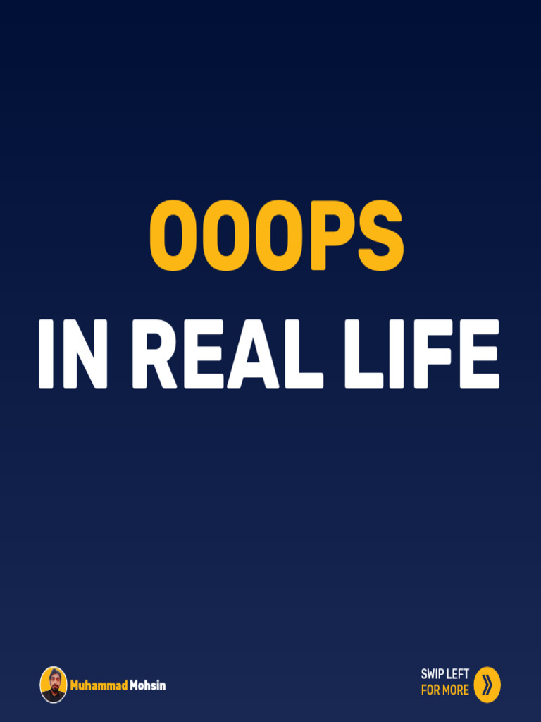 OOPS in Real Life | PDF