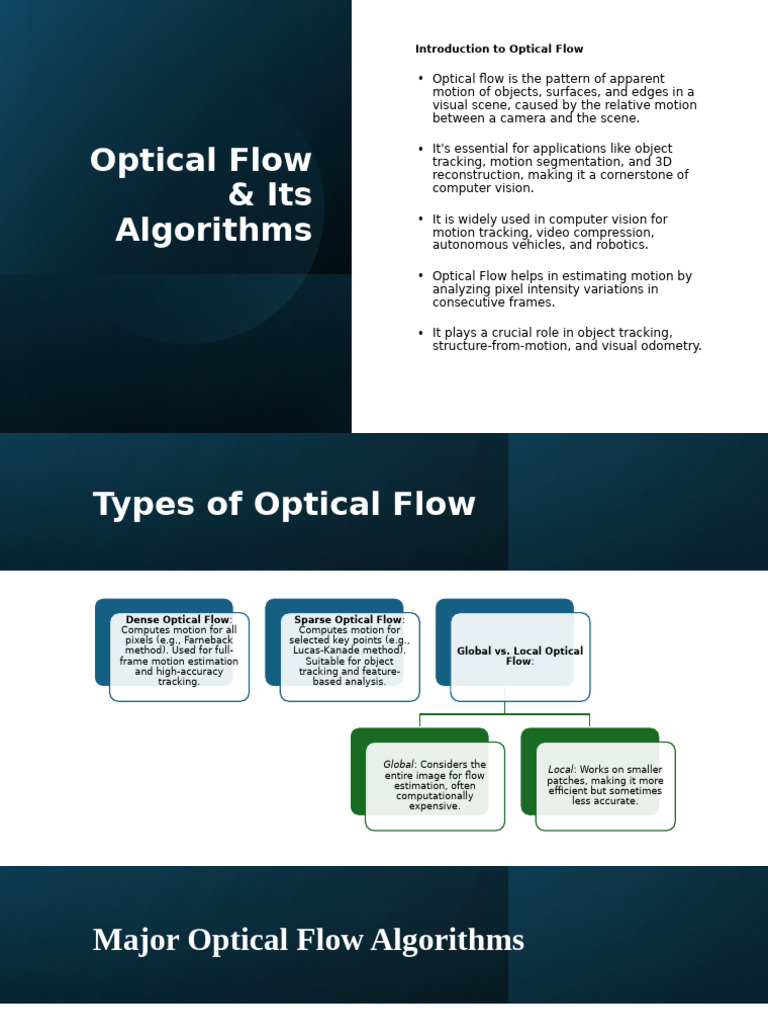 Understanding Optical Flow Algorithms | PDF | Computer Vision | Algorithms