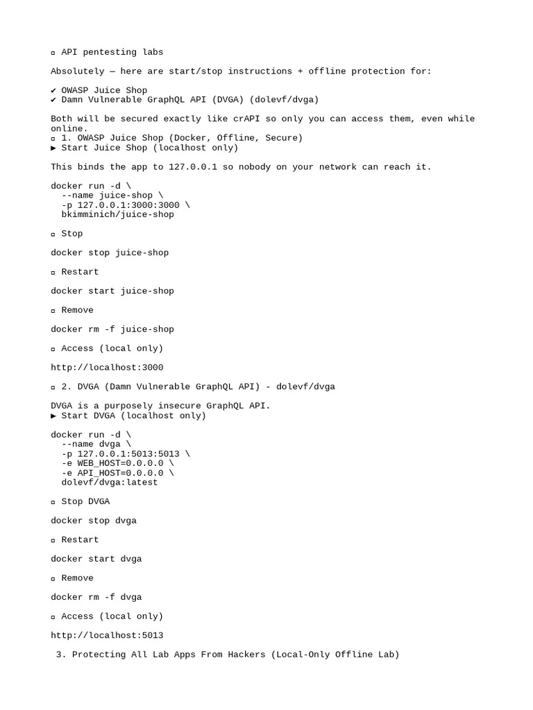 Secure API Pentesting Lab Setup Guide | PDF | Directory (Computing ...