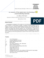 An Analysis of The Steady State Wire Drawing of STR Hardening Mat