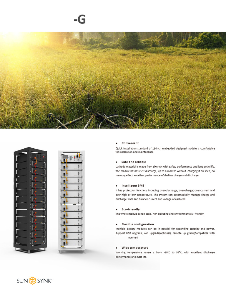Datasheet A HV 3u Battery Sunsynk G v1.0 | PDF | Electric Power ...