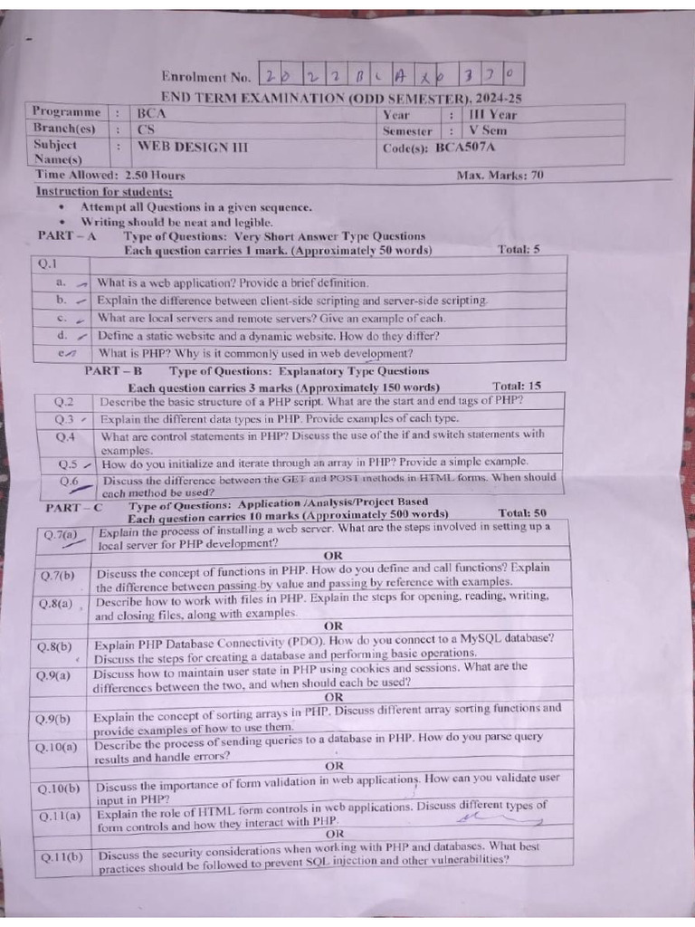 sem 5 pyqs | PDF