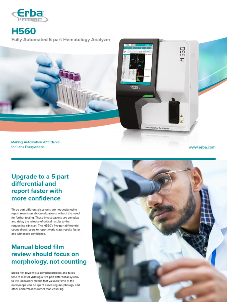 H560 Fully Automated Hematology Analyzer | PDF | Blood | Hematology