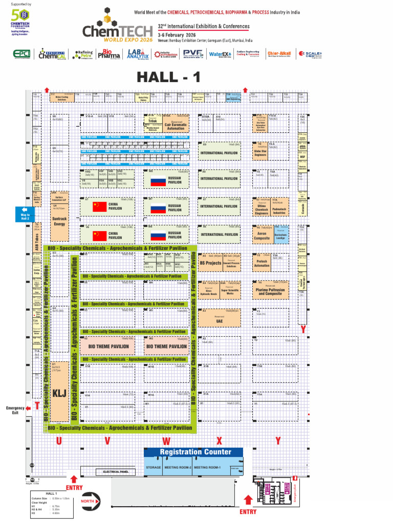 Hall Layout for Agrochemicals Pavilion | PDF