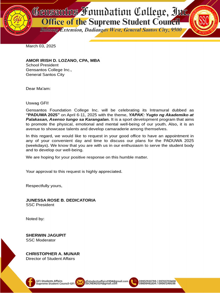 Appointment Letter 030325 | PDF