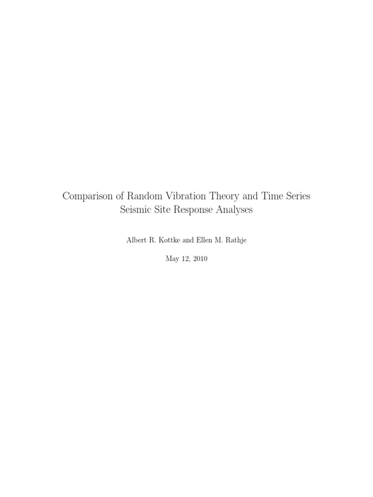 Vibration Theory vs. Seismic Analysis | PDF | Spectral Density | Waves