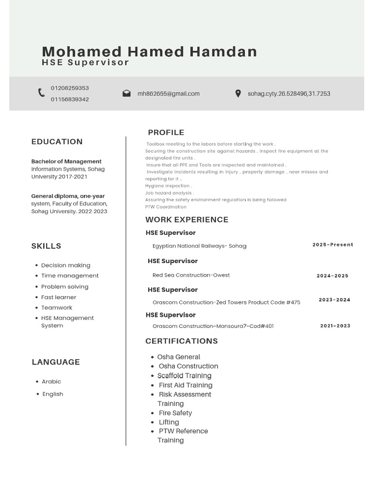 CV Hse | PDF