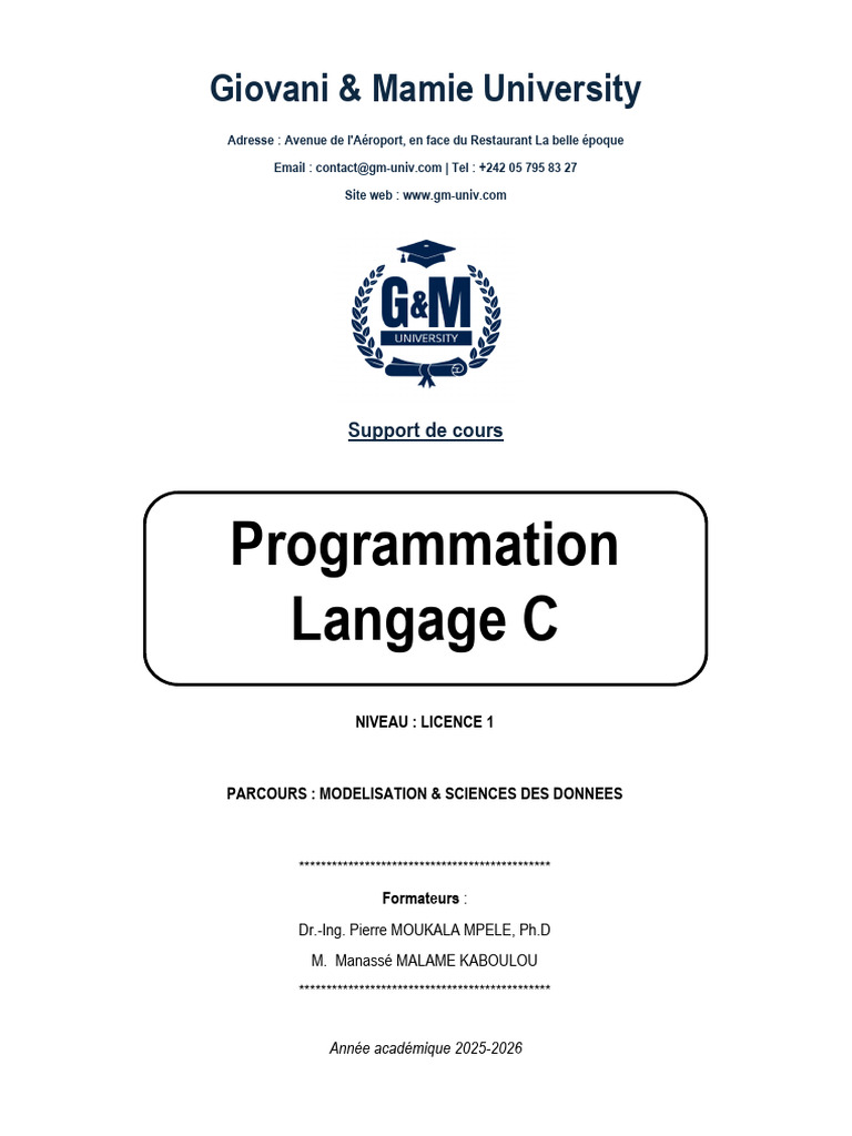 Introduction à la programmation en C | PDF | Pointeur (programmation ...