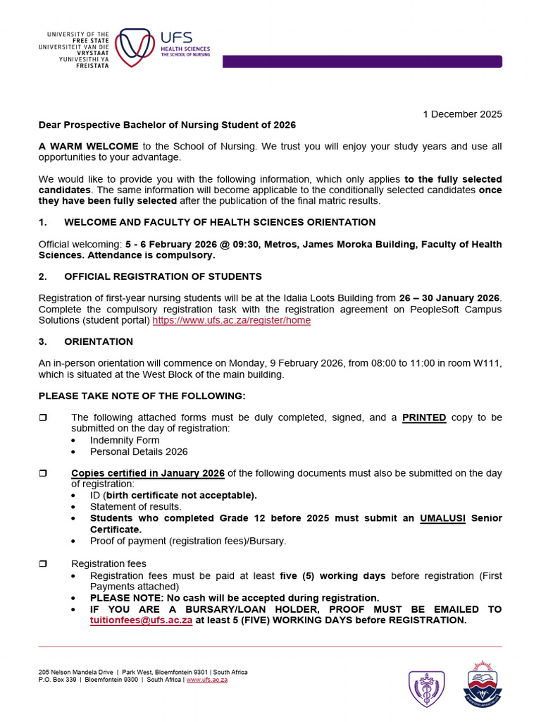 Nursing Program Registration Guide 2026 | PDF
