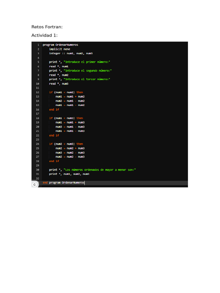 Retos Fortran | PDF
